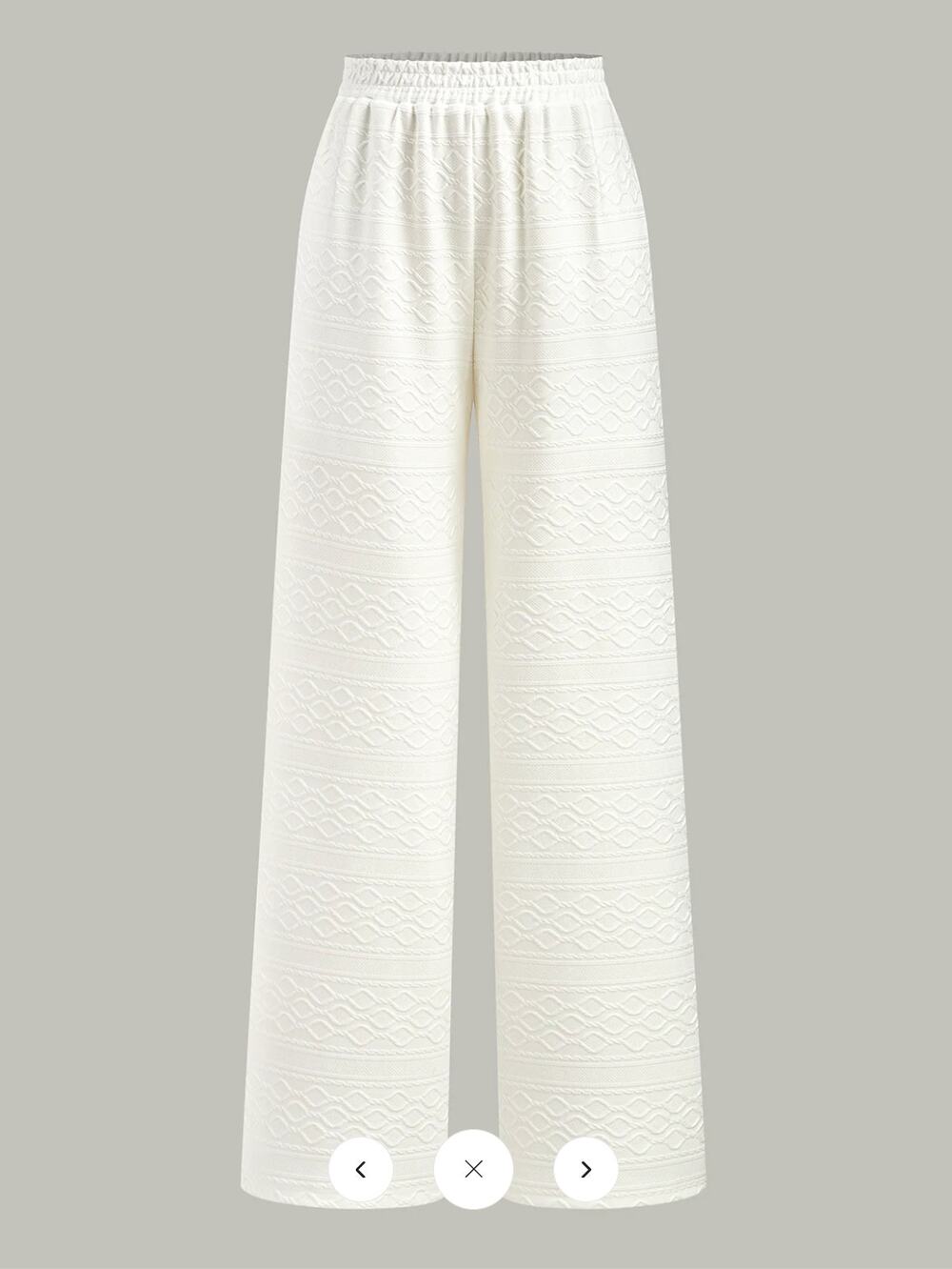 NWT Commense Textured Wide-Leg Pants with Elastic Waist  Sz XL